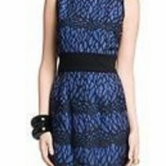 ROBERT RODRIGUEZ Black Blue Lace Dress - Picture 8 of 8